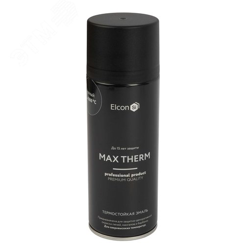 Изображение товара Эмаль аэрозольная термостойкая (до +1000°С) черная 0,52л (шт)