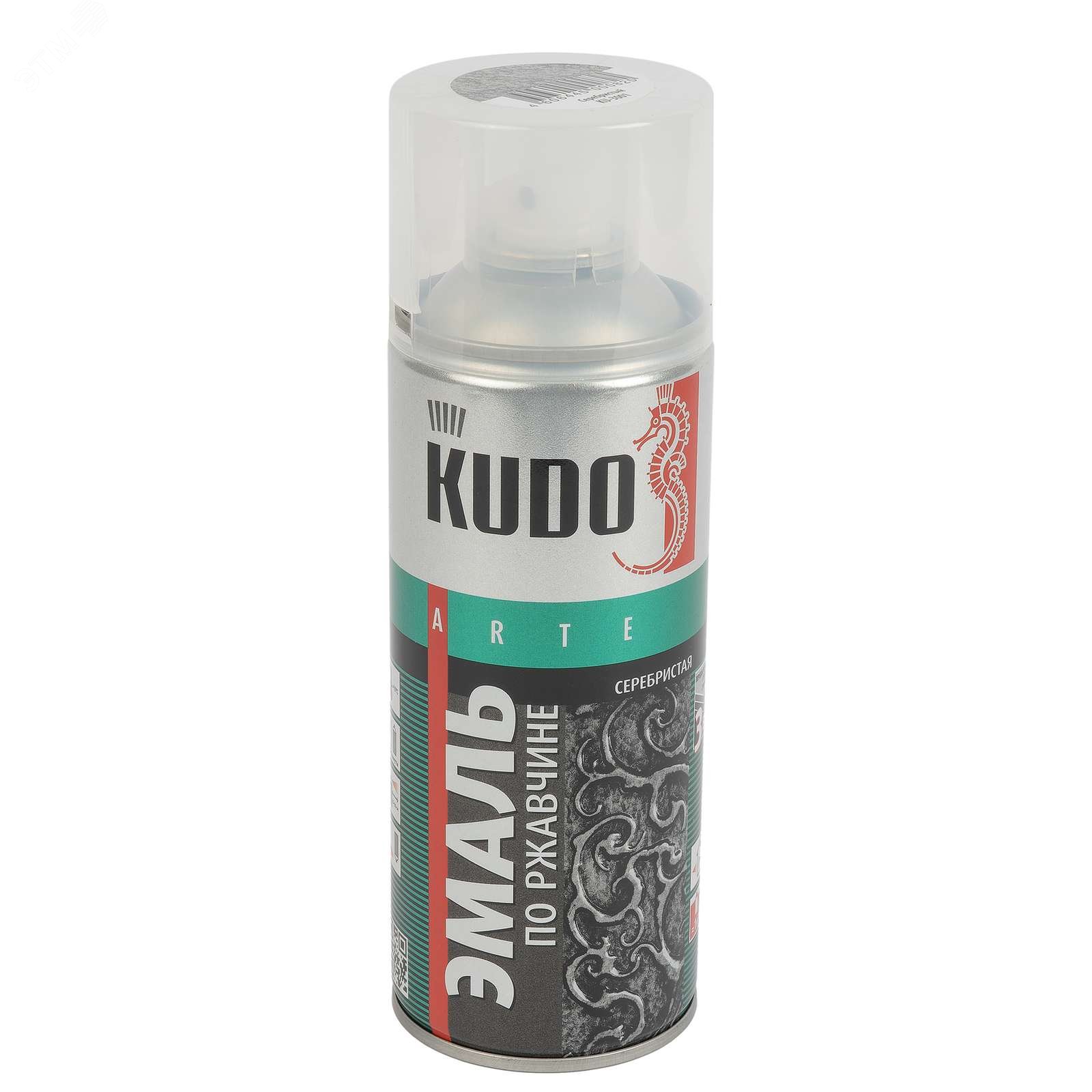 Изображение товара Грунт-эмаль по ржавчине аэрозольная серебристая 3001 0,52л KUDO