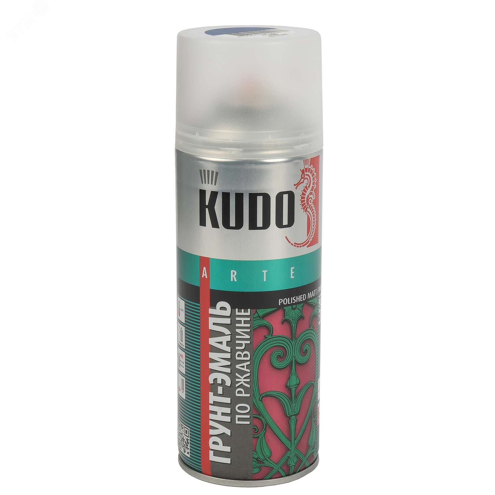 Изображение товара Грунт-эмаль по ржавчине аэрозольная синяя 0,52л KUDO