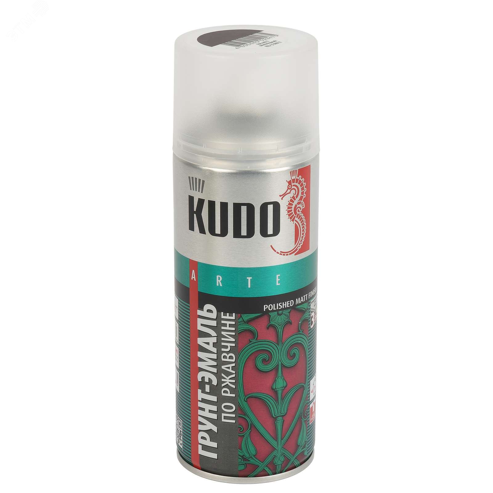 Изображение товара Грунт-эмаль по ржавчине аэрозольная шоколадно-коричневая 0,52л KUDO