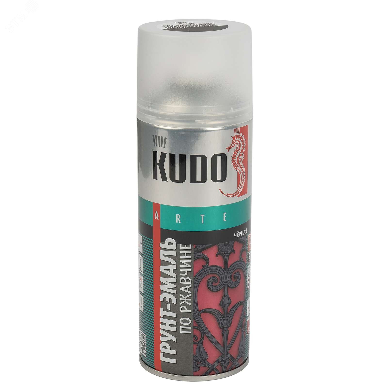 Изображение товара Грунт-эмаль по ржавчине аэрозольная черная RAL 9005 0,52л