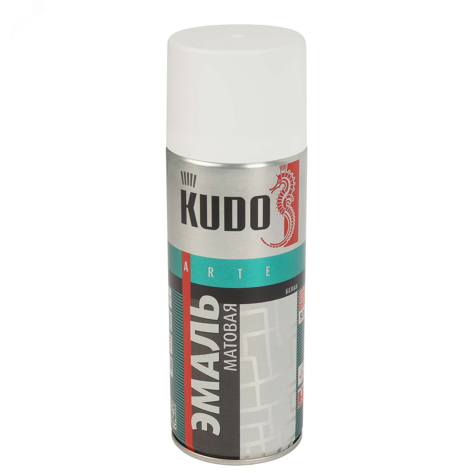 Изображение товара Эмаль аэрозольная белая мат. KUDO 0,52л - KU-1101