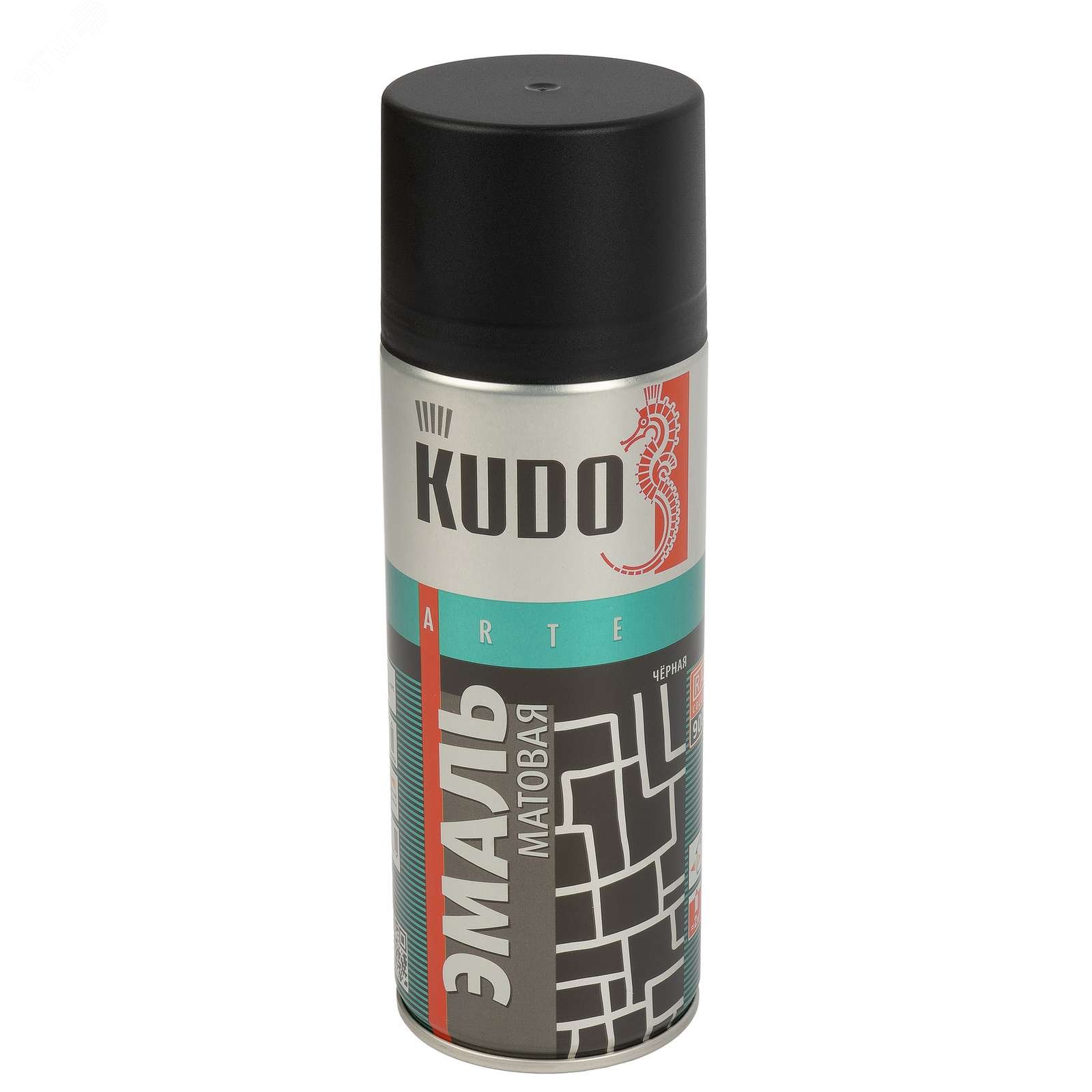 Изображение товара Эмаль аэрозольная черная матовая KUDO 0,52л