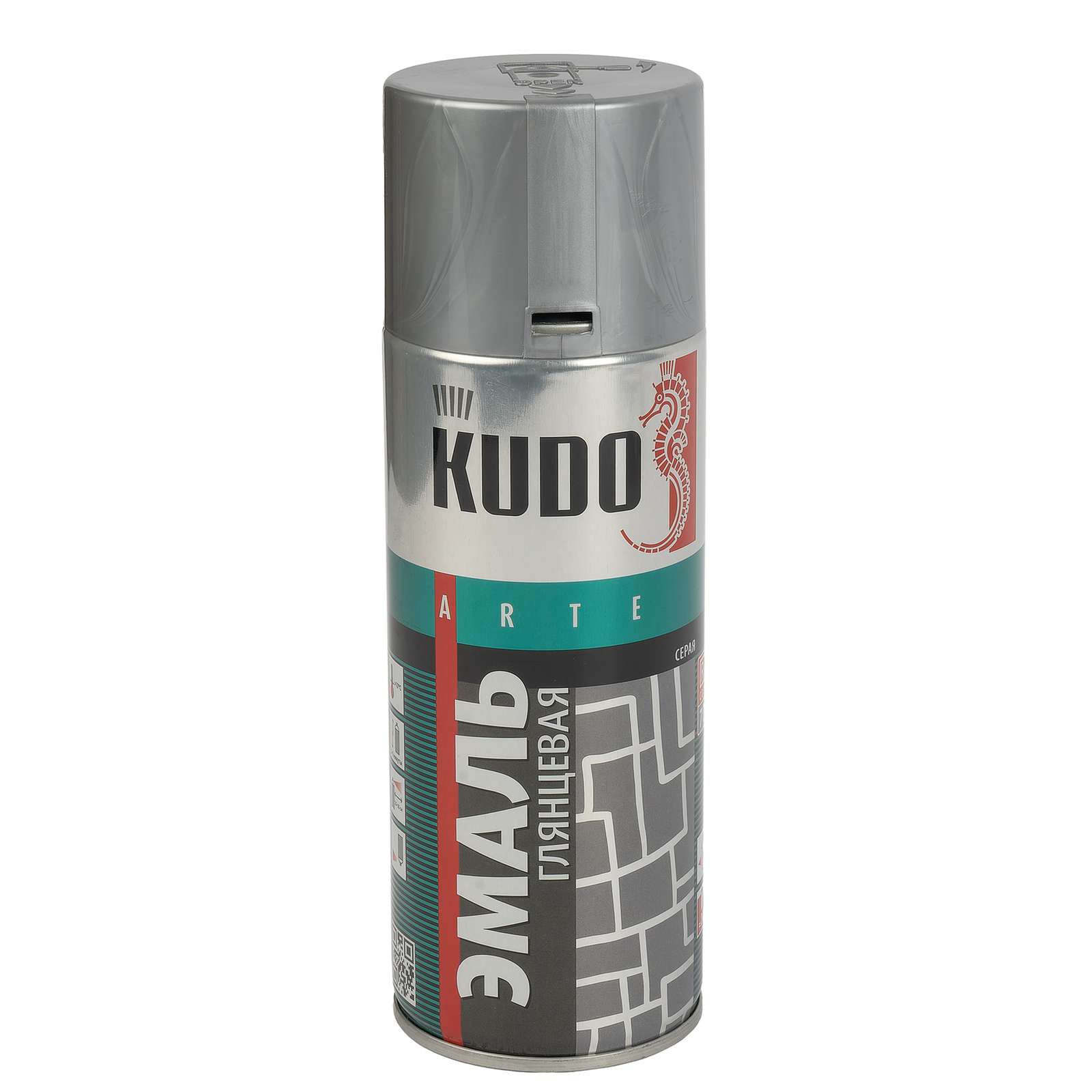 Изображение товара Эмаль аэрозольная серая KUDO 0,52л KU-1018