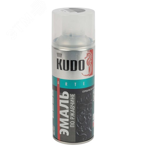 Изображение товара Грунт-эмаль по ржавчине аэрозольная (молотк. эф) серебристо-черная (3013), 0,52л (шт)