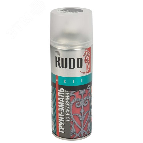 Изображение товара Грунт-эмаль по ржавчине аэрозольная (гладкая матовая) серая (RAL 7042), 0,52л (шт)