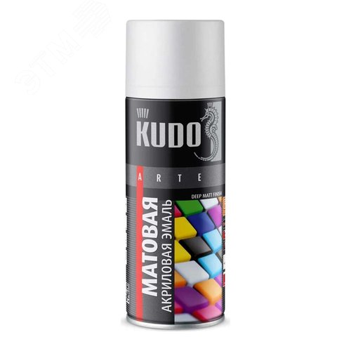 Изображение товара Эмаль аэрозольная акриловая белая матовая (RAL 9003), 0,52л (шт)