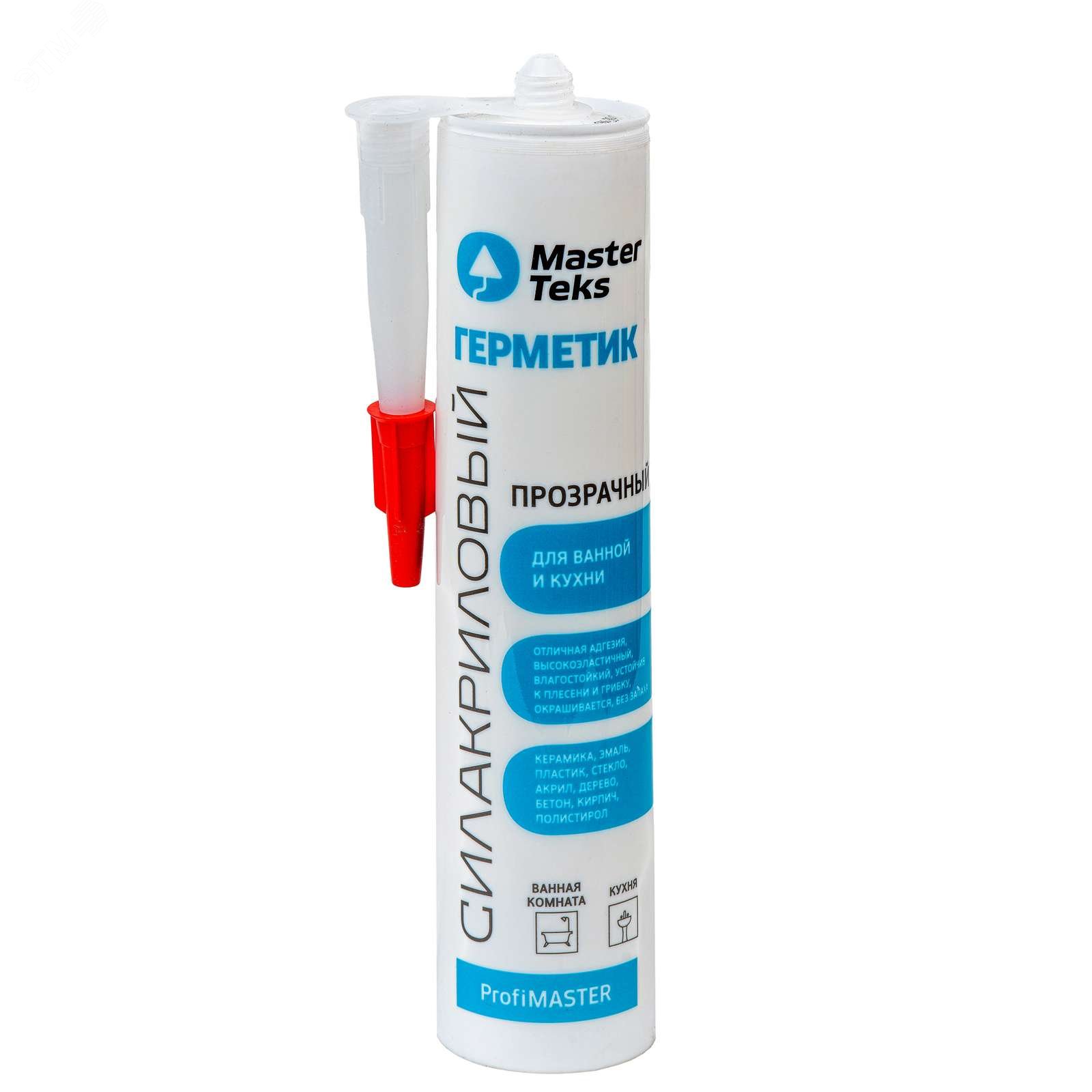 Изображение товара Герметик силакриловый санитарный MasterTeks 290 мл водостойкий