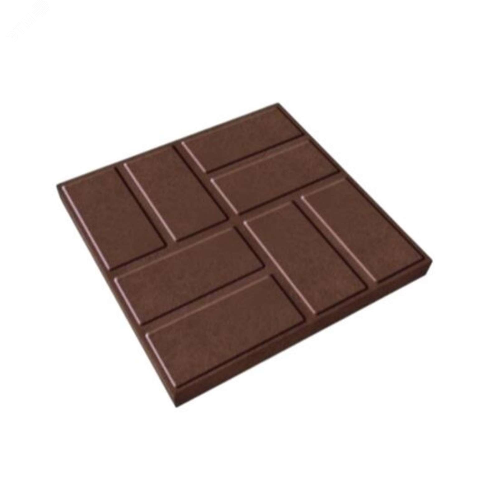 Изображение товара Плитка тротуарная полимерпесчаная 250х250х20 мм коричневая для тротуаров и площадок