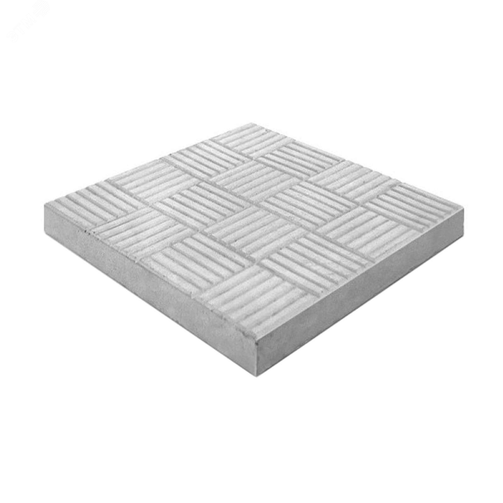 Изображение товара Плитка тротуарная Шахматы Паркет 300х300х30 мм серый Россия