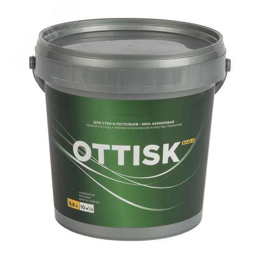 Изображение товара Краска для стен и потолков влагостойкая, 0,9л (шт)