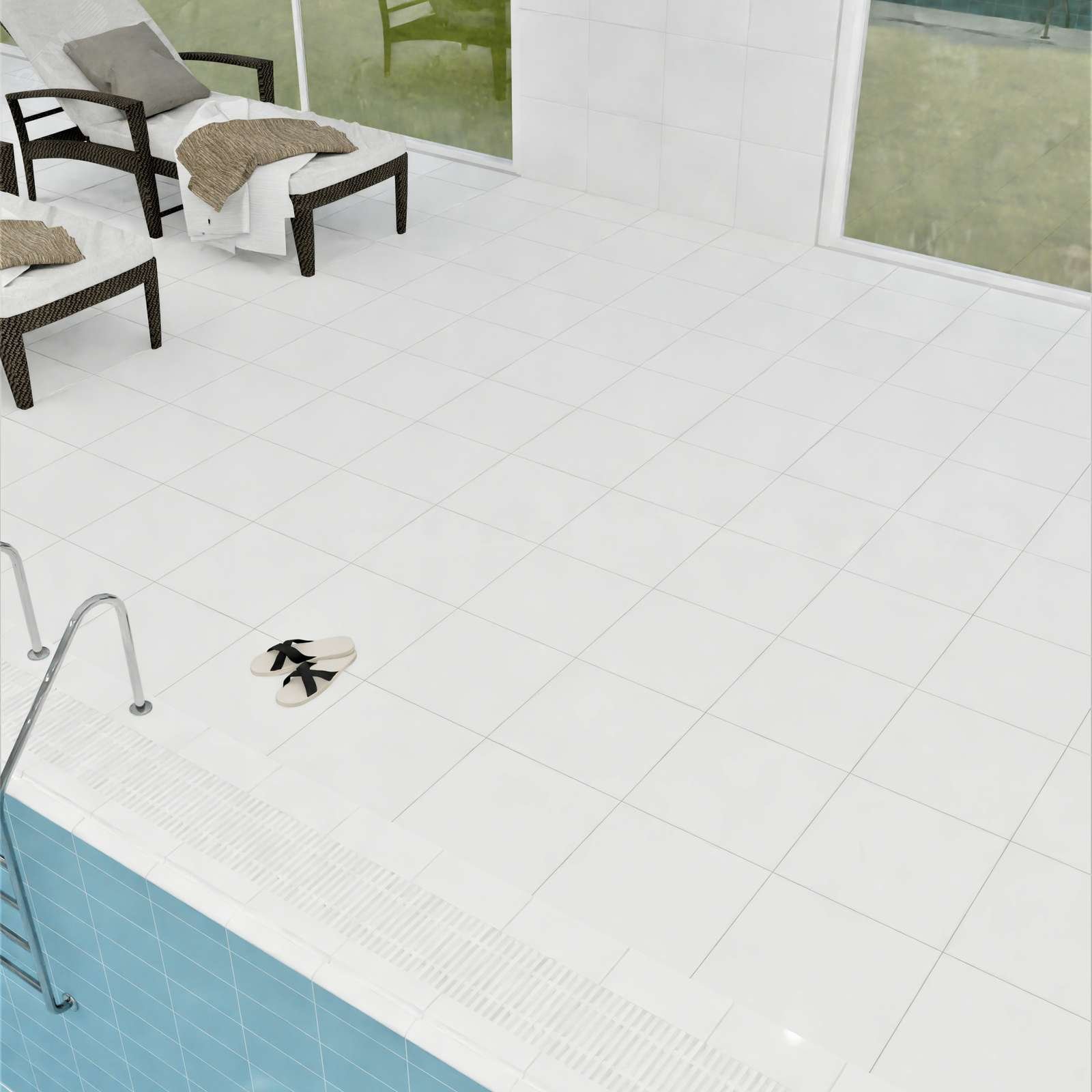 Изображение товара Керамогранит Моноколор 400х400х8мм белый для внутренней и наружной отделки