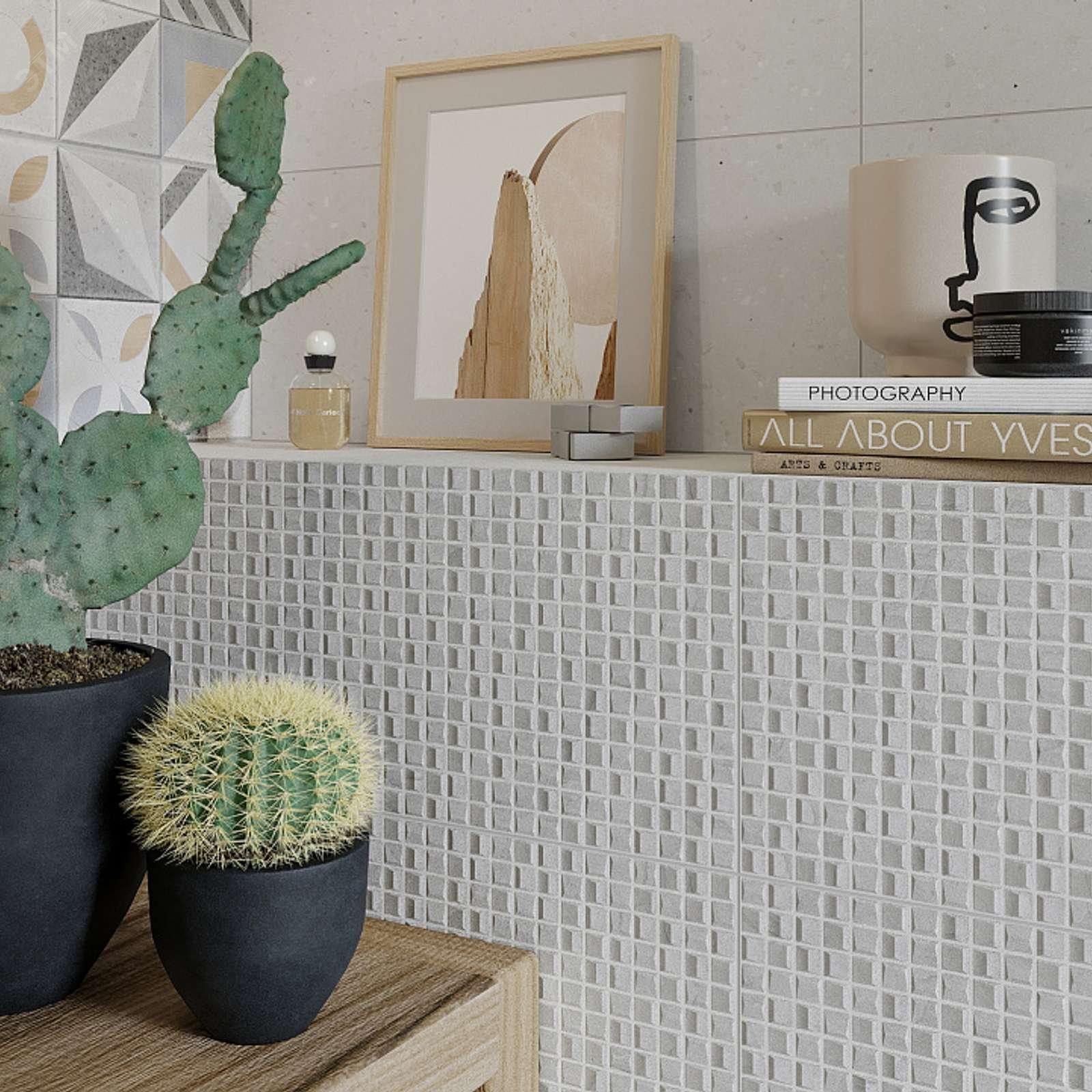 Изображение товара Облицовочная плитка Supreme grey mosaic 02 250х600 мм серый упак