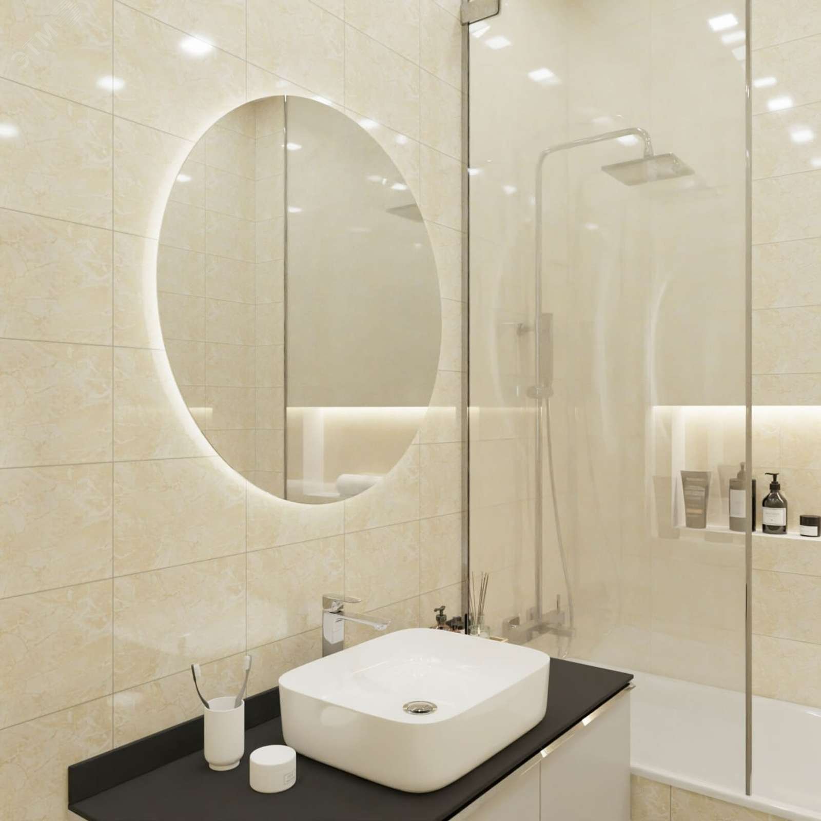 Изображение товара Керамическая облицовочная плитка Ладога 200х300 мм палевый Россия