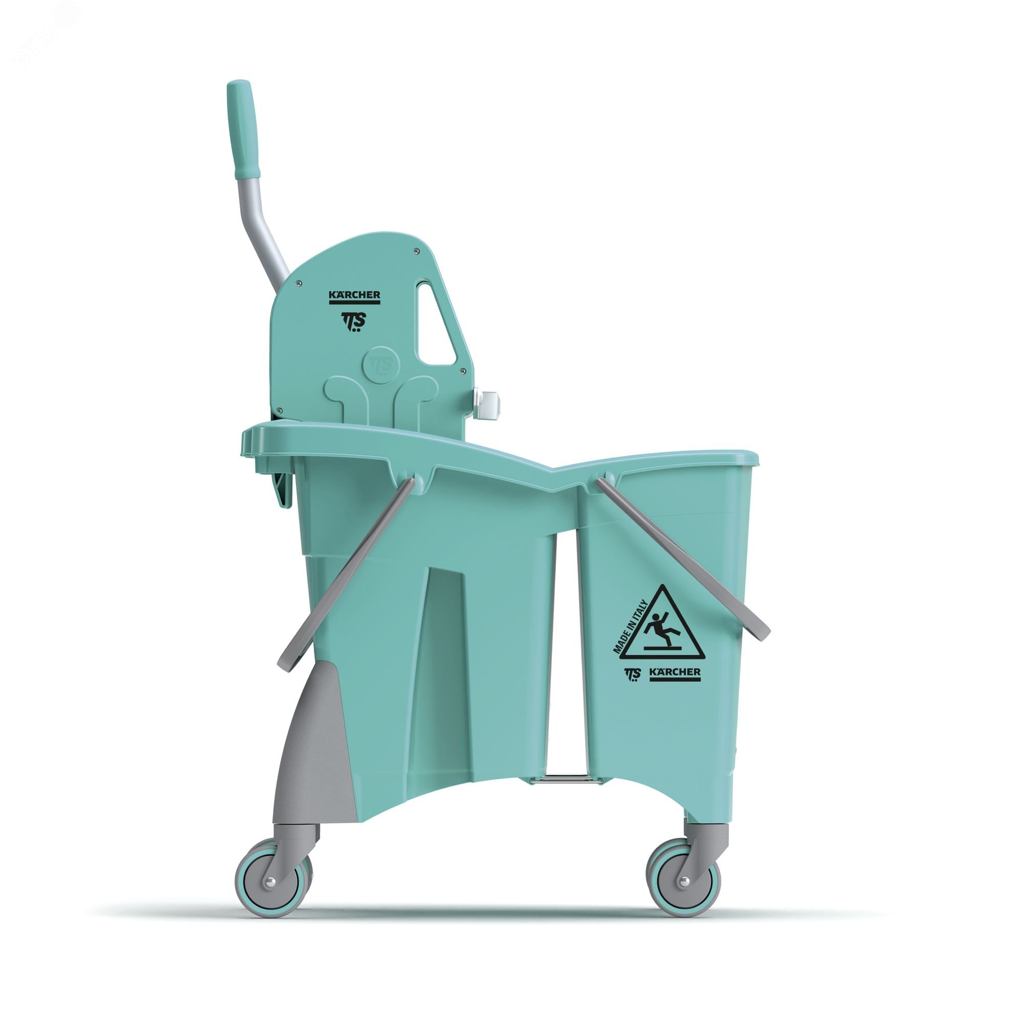 Изображение товара Двухсекционное ведро на колесах с вертикальным отжимом, 30 л (шт)