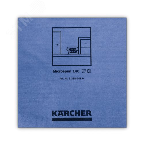 Изображение товара Салфетка из микроволокна MICROSPUN, 37,5 х 38 см, синие (шт)