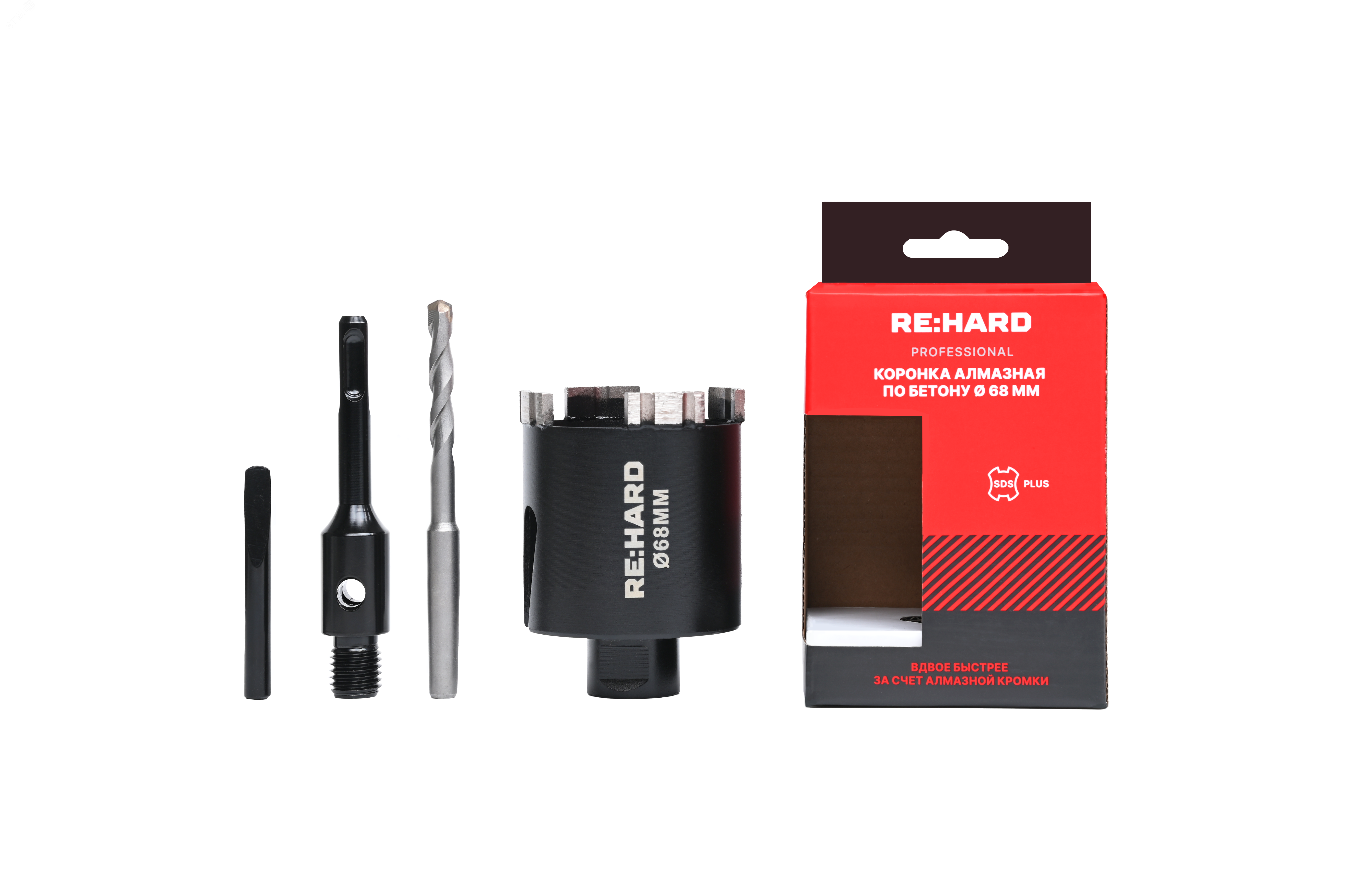 Изображение товара Коронка алмазная по бетону SDS plus 68 мм (шт)