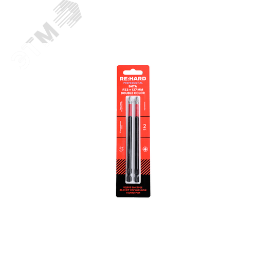 Изображение товара Бита для шуруповерта торсионная (ударная) PZ3х127 мм двойной цвет S2, 2 шт. (упак)