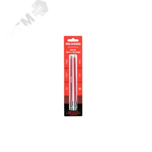 Изображение товара Бита для шуруповерта PH1х150 мм S2, 2 шт. (упак)