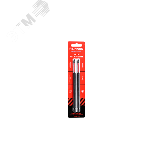 Изображение товара Бита для шуруповерта торсионная (ударная) PZ1х150 мм S2, 2 шт. (упак)