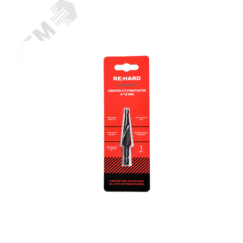 Изображение товара Сверло ступенчатое HSS-Co 4-12 шестигранный хвостовик, прямая канавка (шт)