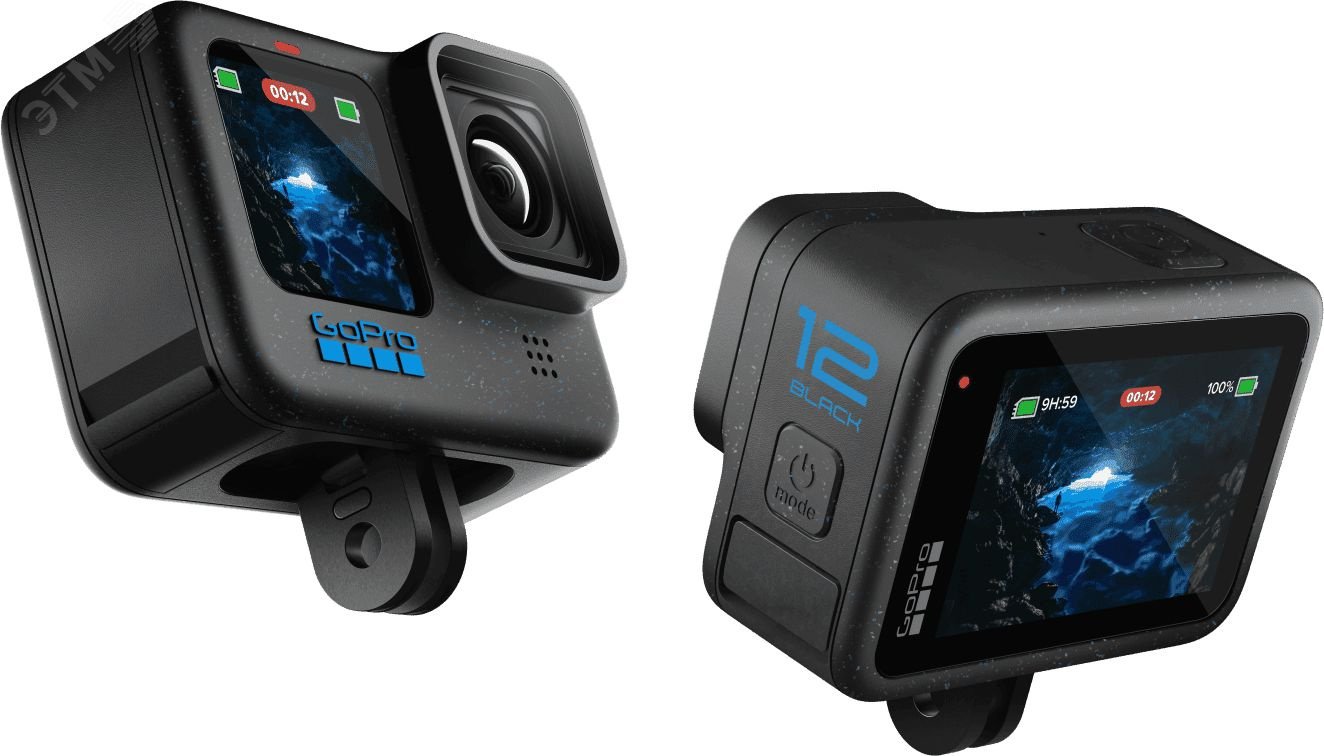 Изображение товара Экшн-камера 27.6Мп, 5.3К 30 кадр. в сек, с экраном, 1720мАч, угол 156гр. (шт)