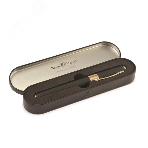 Изображение товара Ручка подарочная шариковая Monaco, черный корпус, 0,5 мм, футляр, синяя (шт)