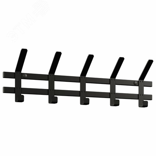 Изображение товара Вешалка настенная Торонто-5 (в168 х ш580 х г85 мм), 5 крючков, металл, черная (шт)
