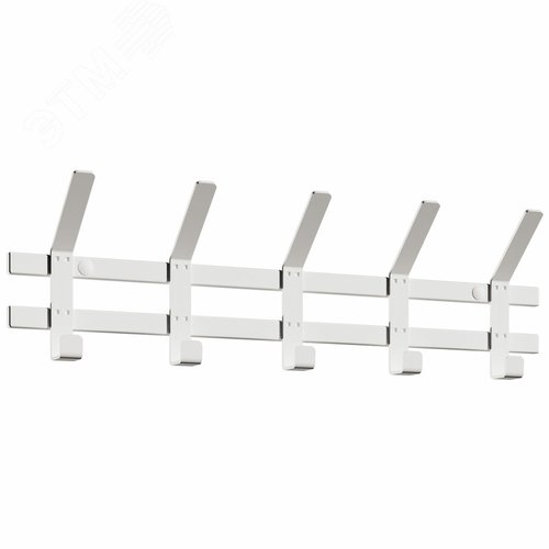 Изображение товара Вешалка настенная Торонто-5 (в168 х ш580 х г85 мм), 5 крючков, металл, белая (шт)
