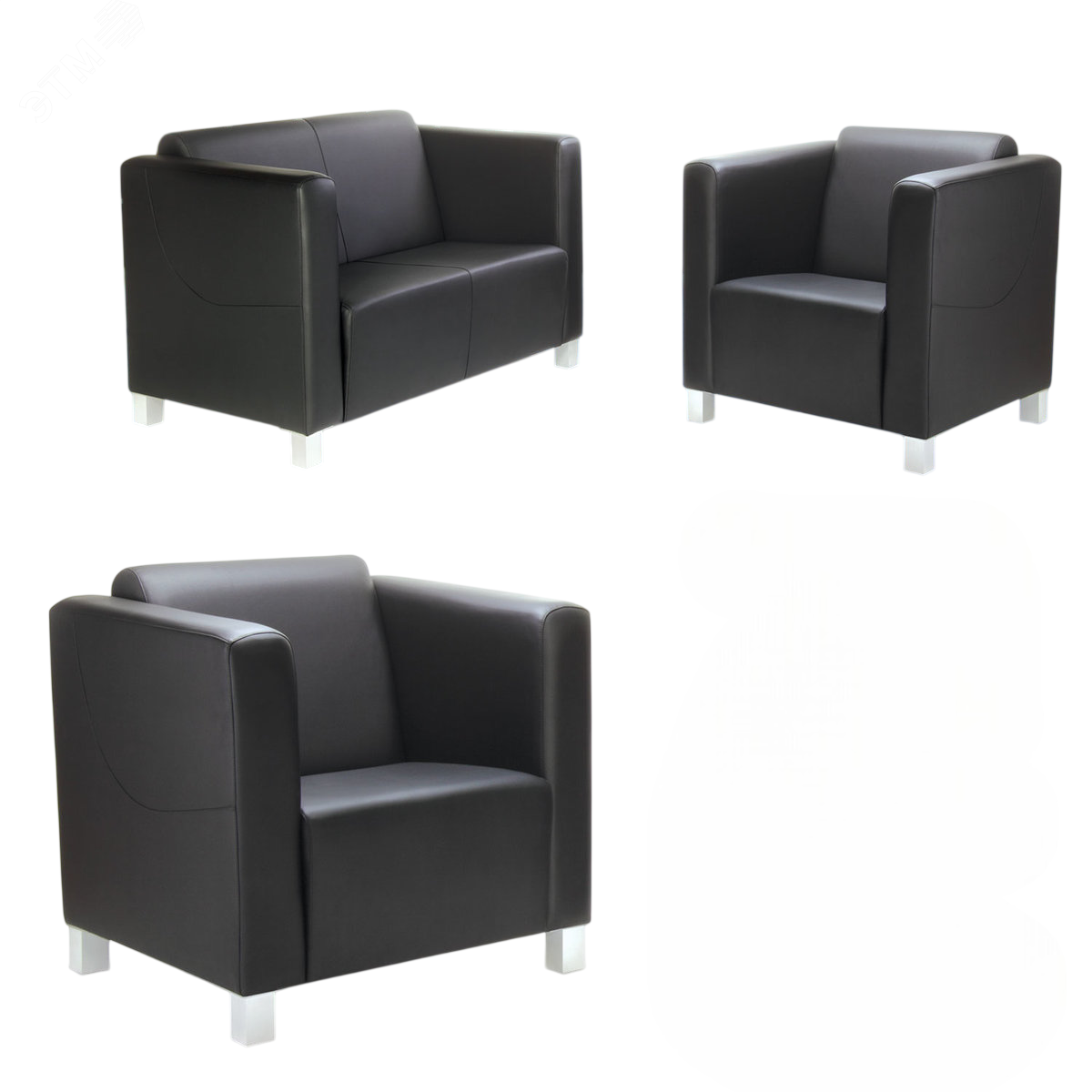 Изображение товара Кресло мягкое ''Милано'' (ш840 х г770 х в810 мм), c подлокотниками, экокожа, черное (шт) Изображение товара Кресло мягкое ''Милано'' (ш840 х г770 х в810 мм), c подлокотниками, экокожа, черное (шт)