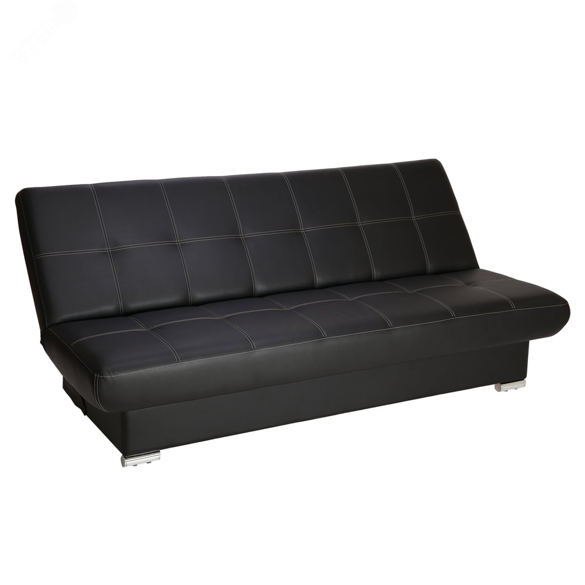 Изображение товара Диван мягкий раскладной Модесто 3-х местный экокожа черный