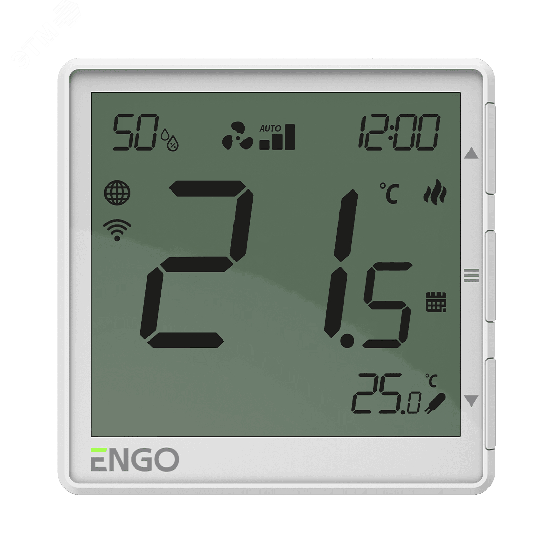 Изображение товара Терморегулятор WIFI с регулировкой скорости вентилятора для внутрипольных конвекторов проводной, программируемый, 220В, встраиваемый, белый (шт)