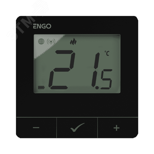 Изображение товара Терморегулятор умный ZigBee/868 МГц, 2хАА, черный (шт)