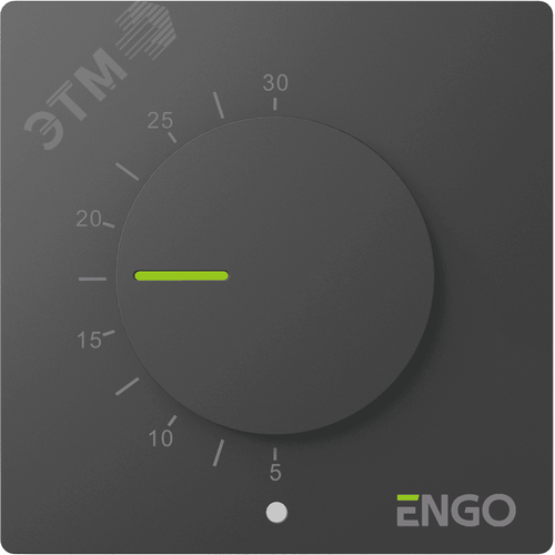 Изображение товара Терморегулятор непрограммируемый, 230 В, черный накладной (шт)