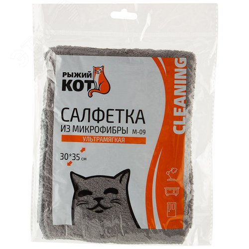 Изображение товара Салфетка из микрофибры M-09 ультрамягкая, размер: 30х35см (шт)