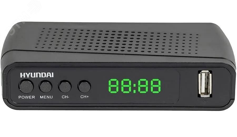 Изображение товара Джипавер DVB-T2 WiFi ресивер Hyundai H-DVB520WA черный домашний цифровой ТВ-приемник