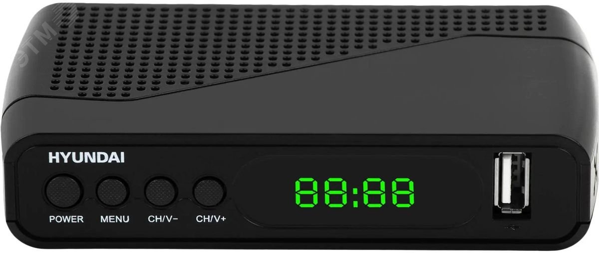 Изображение товара Ресивер DVB-T2 Hyundai H-DVB500 черный для цифрового телевидения HD