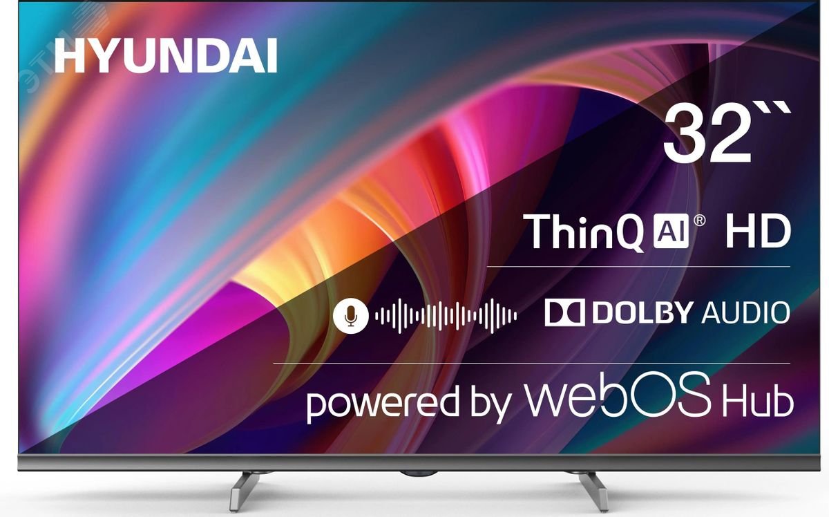 Изображение товара Телевизор Hyundai 32 LED HD WebOS Frameless WiFi USB Smart TV