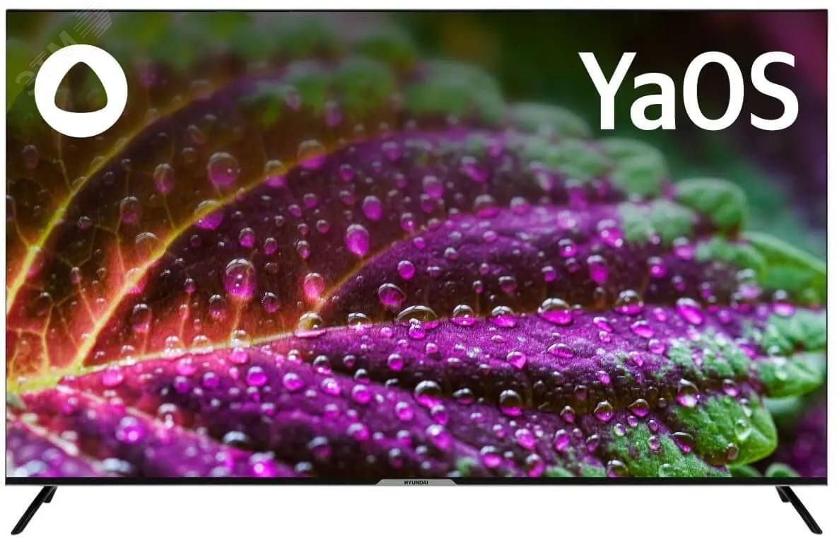 Изображение товара Телевизор LED 65'' Яндекс ТВ Frameless 4K Ultra HD 60Hz DVB-T DVB-T2 DVB-C DVB-S DVB-S2 USB WiFi Smart TV, черный (шт)