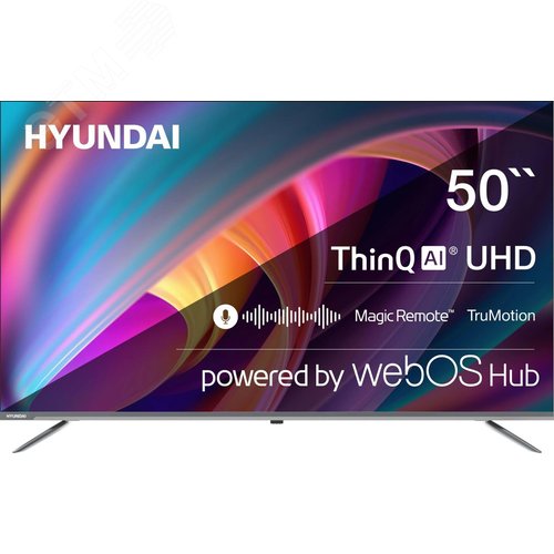 Изображение товара Телевизор LED 50'' WebOS Frameless Metal 4K Ultra HD 60Hz MEMC DVB-T DVB-T2 DVB-C DVB-S DVB-S2 USB WiFi Smart TV, серый/серый (шт)