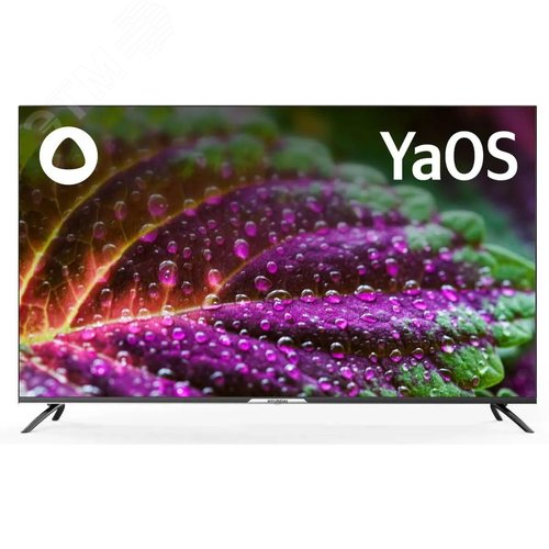 Изображение товара Телевизор LED 55'' Яндекс ТВ Frameless 4K Ultra HD 60Hz DVB-T DVB-T2 DVB-C DVB-S DVB-S2 USB WiFi Smart TV, черный (шт)