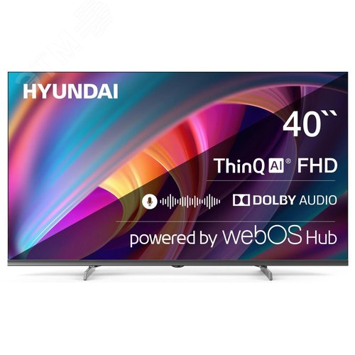 Изображение товара Телевизор LED 40'' WebOS Frameless Metal FULL HD 60Hz DVB-T DVB-T2 DVB-C DVB-S DVB-S2 USB WiFi Smart TV, черный/серый (шт)