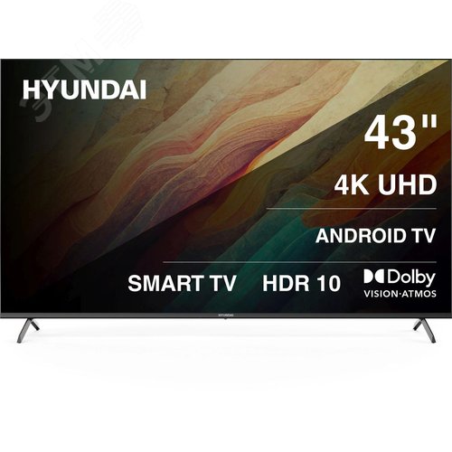 Изображение товара Телевизор LED 43'' Android TV Frameless 4K Ultra HD 60Hz MEMC DVB-T DVB-T2 DVB-C DVB-S DVB-S2 USB WiFi Smart TV, черный (шт)
