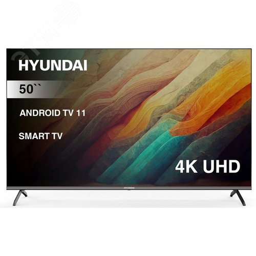 Изображение товара Телевизор LED 50'' Android TV Frameless Metal 4K Ultra HD 60Hz DVB-T2 DVB-C DVB-S DVB-S2 USB WiFi Smart TV, черный (шт)