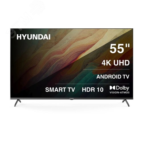 Изображение товара Телевизор LED 55'' Android TV Frameless Metal 4K Ultra HD 60Hz MEMC DVB-T DVB-T2 DVB-C DVB-S DVB-S2 USB WiFi Smart TV, черный (шт)