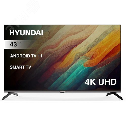 Изображение товара Телевизор LED 43'' Android TV Frameless Metal 4K Ultra HD 60Hz DVB-T DVB-T2 DVB-C DVB-S DVB-S2 USB WiFi Smart TV, черный (шт)