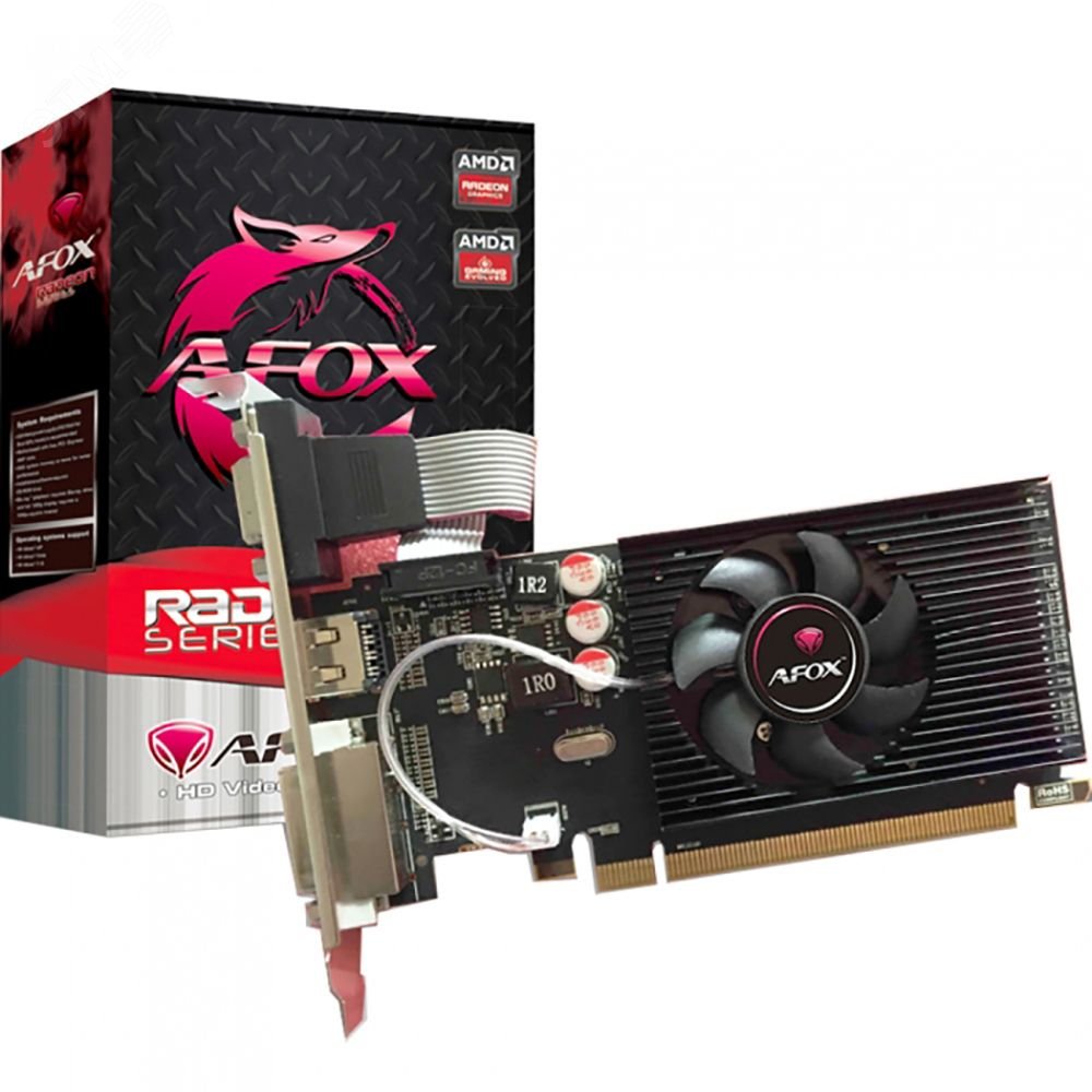 Изображение товара Видеокарта R5 230, AMD RADEON R5 230, 1ГБ, GDDR3, PCI-Express 2.0, 1 куллер (шт)