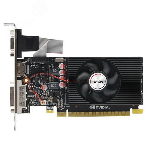 Изображение товара Видеокарта GT710, NVIDIA GEFORCE GT710, 4 ГБ, GDDR3, PCI-Express 2.0, 1 куллер (шт)