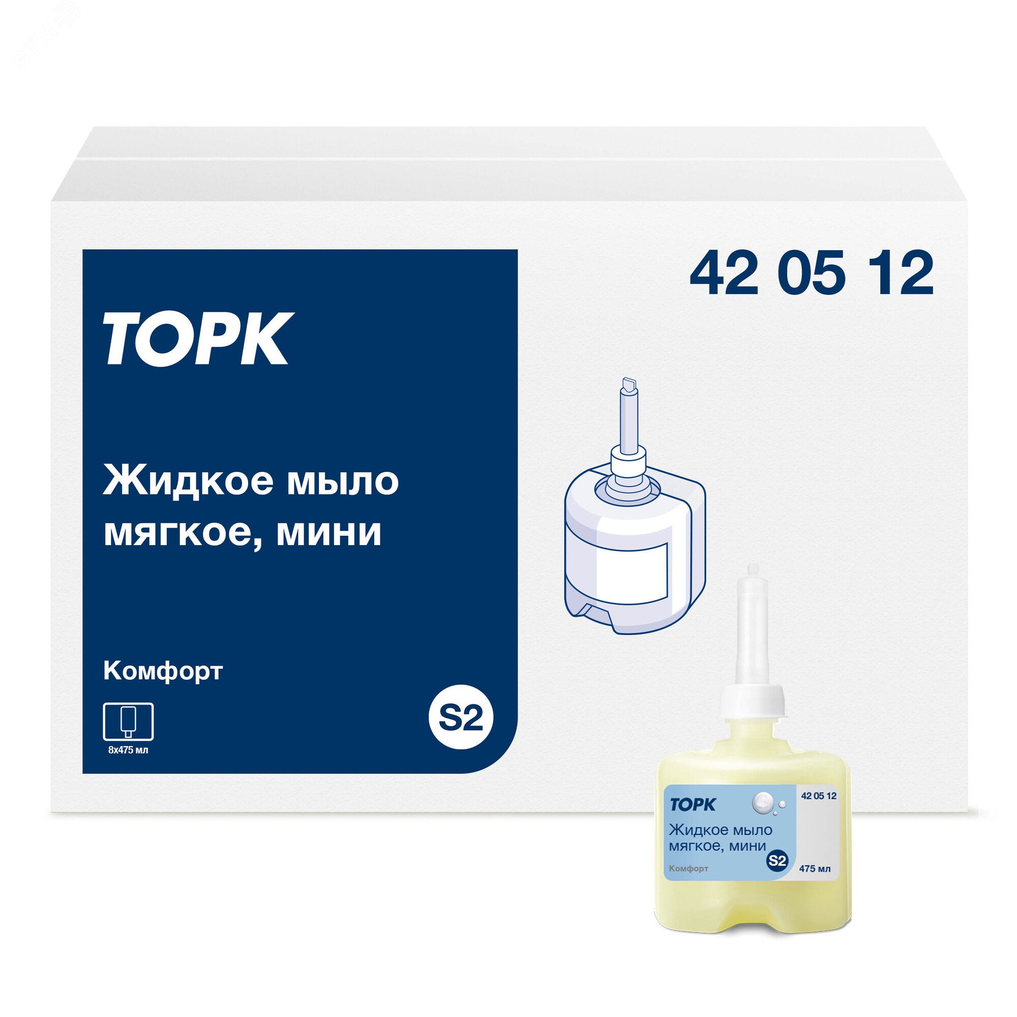 Изображение товара Жидкое мягкое мыло Торк Advanced 0,475 л для рук с цветочным ароматом