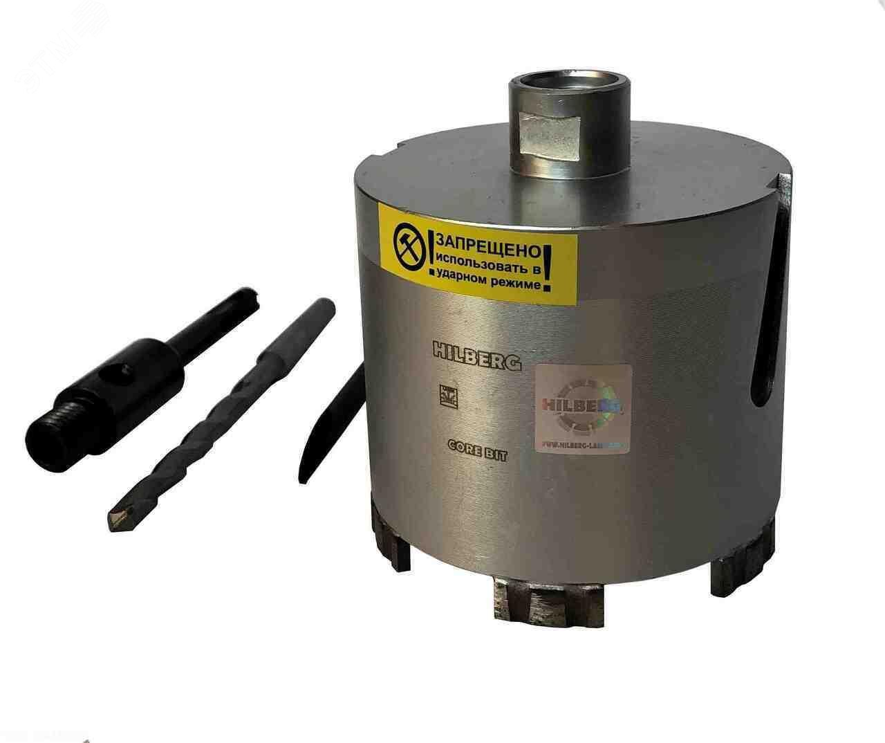 Изображение товара Коронка алмазная по бетону 102 мм Hilberg Laser (шт)